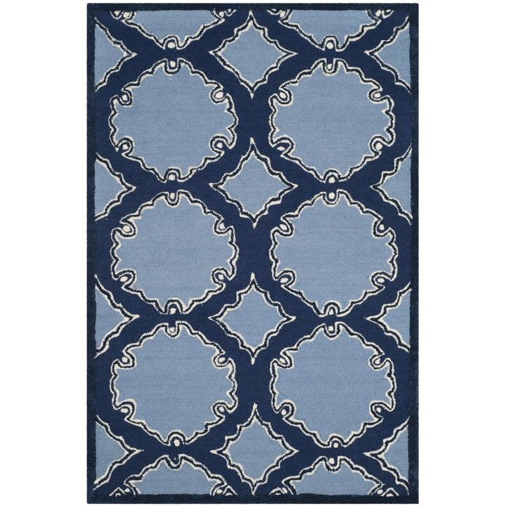 SAFAVIEH Bella Collection BEL139B Handmade Navy/Blue Rug Image 8