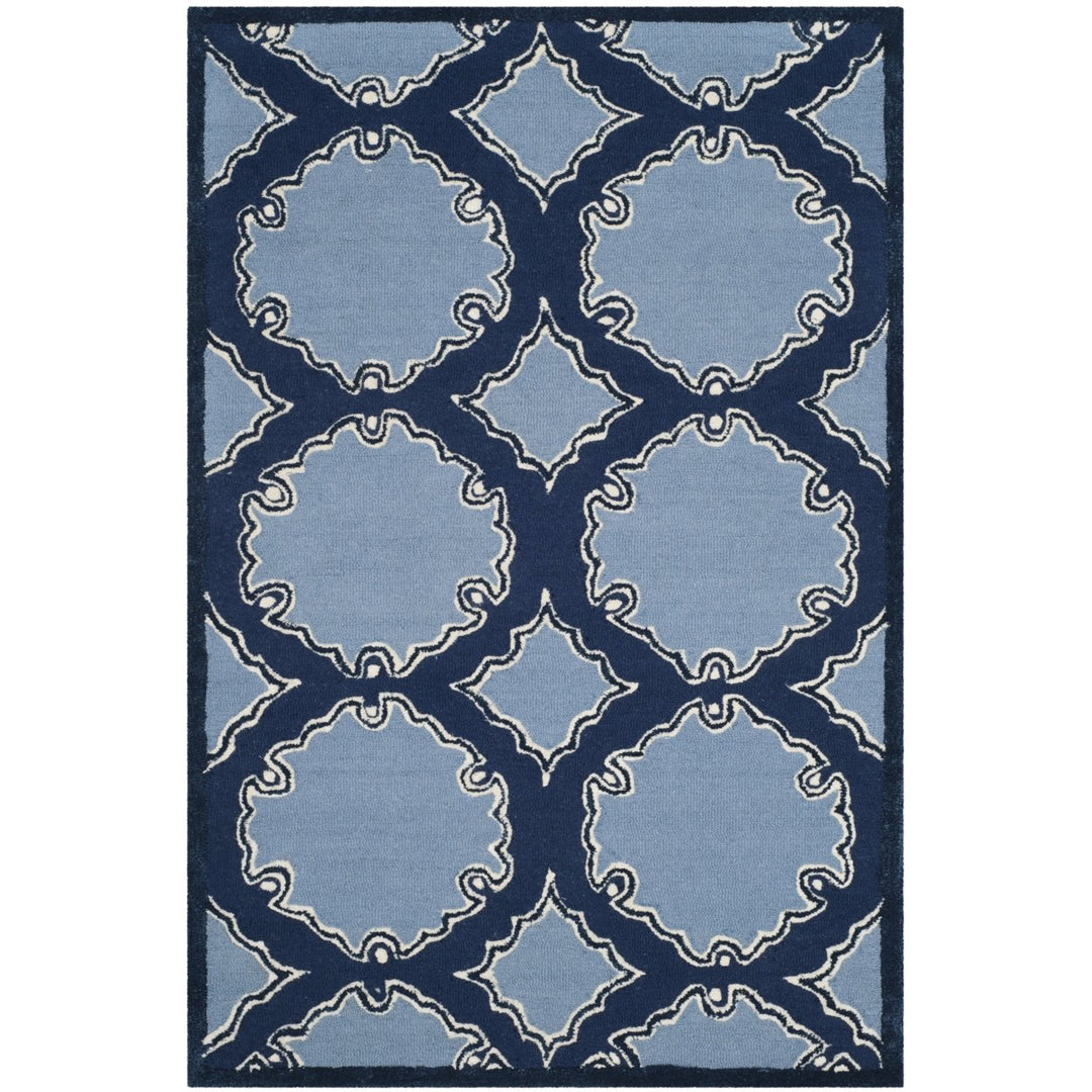 SAFAVIEH Bella Collection BEL139B Handmade Navy/Blue Rug Image 1