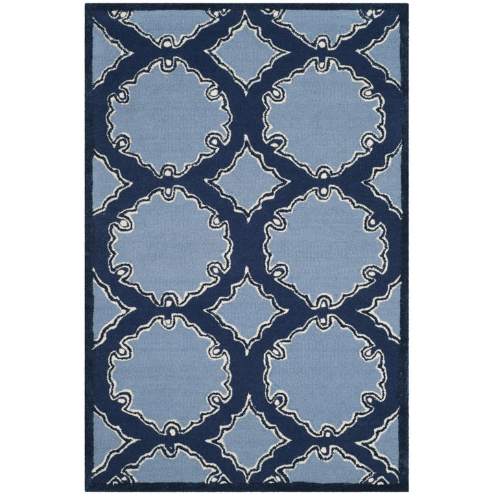 SAFAVIEH Bella Collection BEL139B Handmade Navy/Blue Rug Image 1