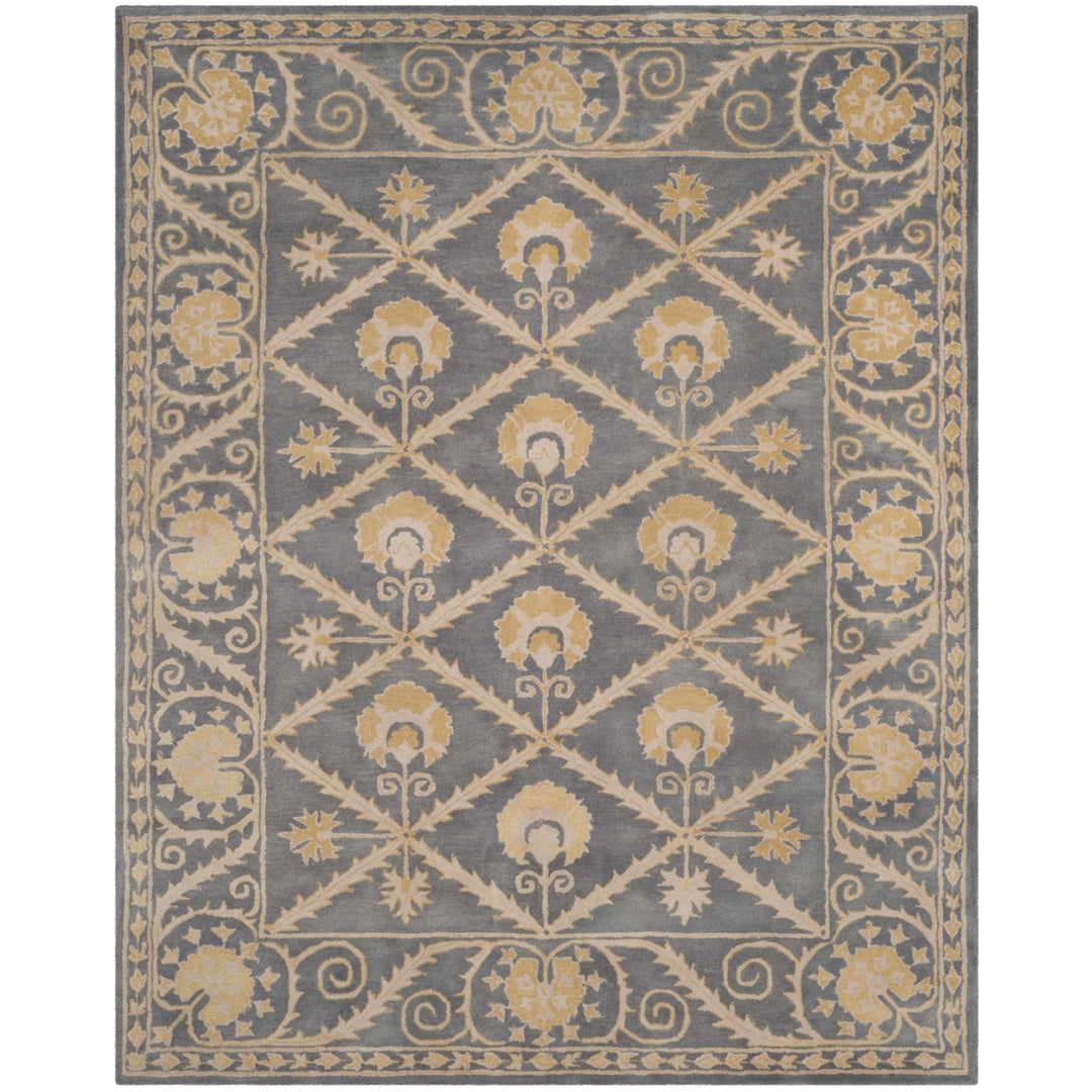 SAFAVIEH Bella Collection BEL152A Handmade Blue/Gold Rug Image 1