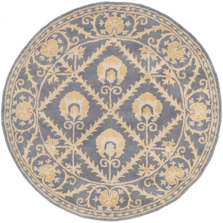 SAFAVIEH Bella Collection BEL152A Handmade Blue/Gold Rug Image 4