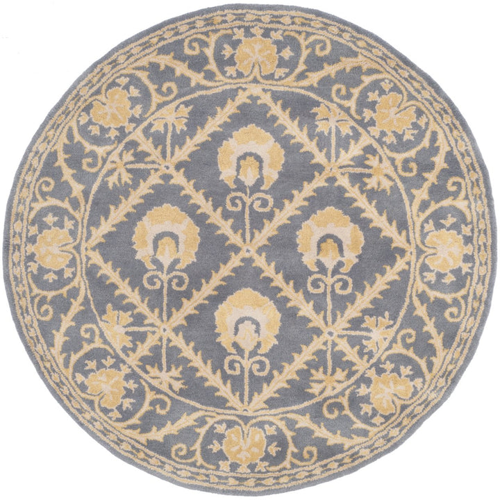 SAFAVIEH Bella Collection BEL152A Handmade Blue/Gold Rug Image 1