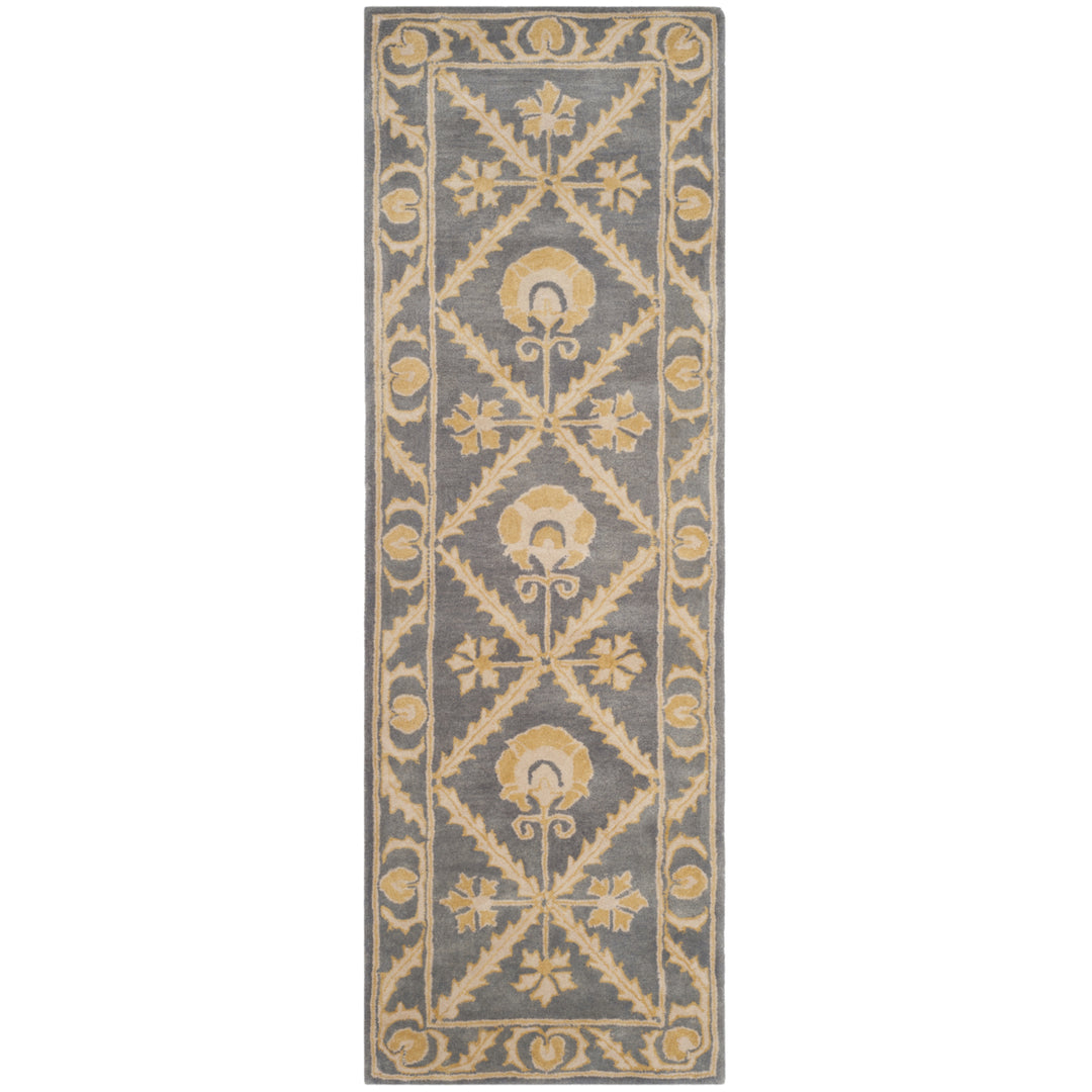 SAFAVIEH Bella Collection BEL152A Handmade Blue/Gold Rug Image 5