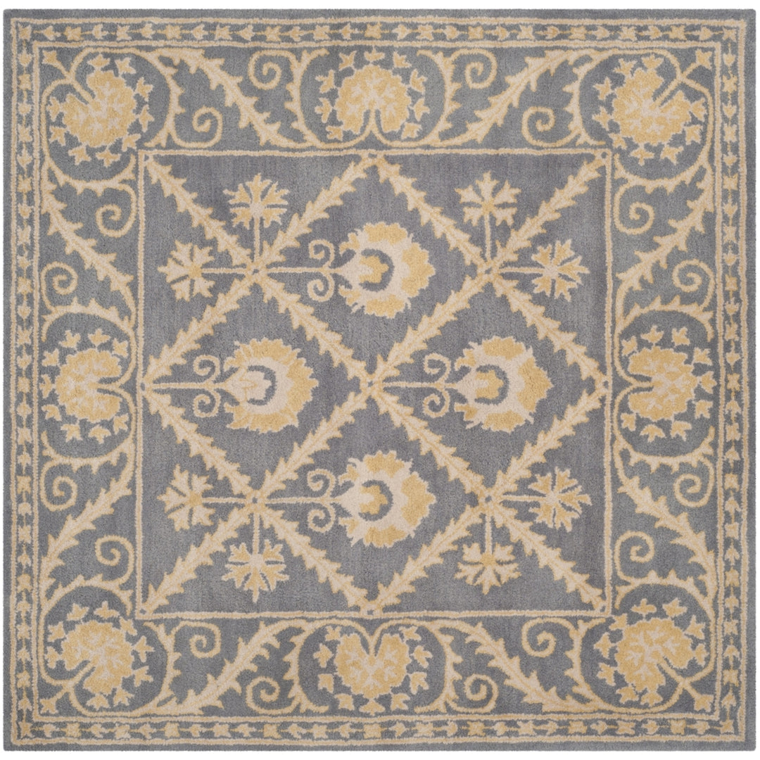 SAFAVIEH Bella Collection BEL152A Handmade Blue/Gold Rug Image 6