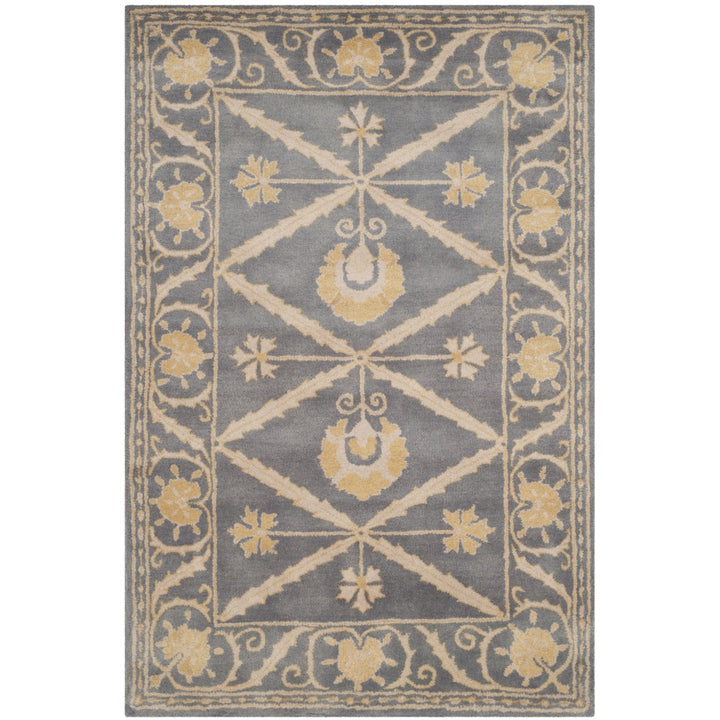 SAFAVIEH Bella Collection BEL152A Handmade Blue/Gold Rug Image 1