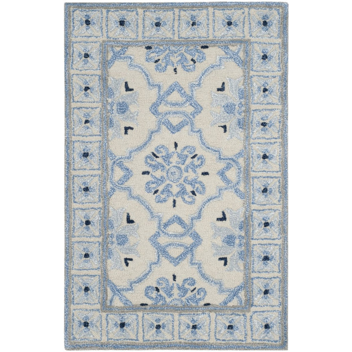 SAFAVIEH Bella BEL155A Handmade Ivory / Blue Rug Image 3