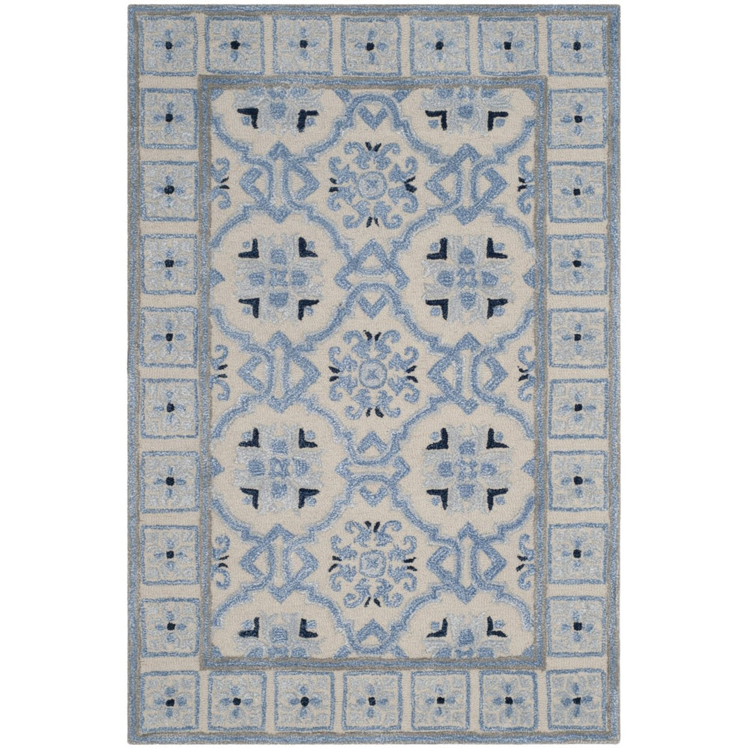 SAFAVIEH Bella BEL155A Handmade Ivory / Blue Rug Image 7