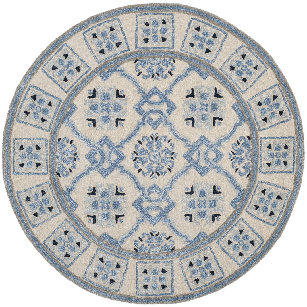 SAFAVIEH Bella BEL155A Handmade Ivory / Blue Rug Image 8