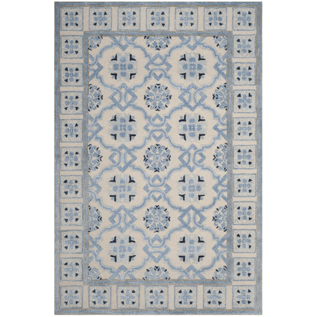 SAFAVIEH Bella BEL155A Handmade Ivory / Blue Rug Image 11