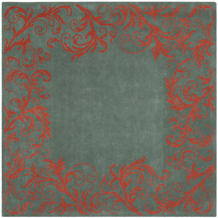 SAFAVIEH Bella BEL350A Handmade Blue / Coral Rug Image 6