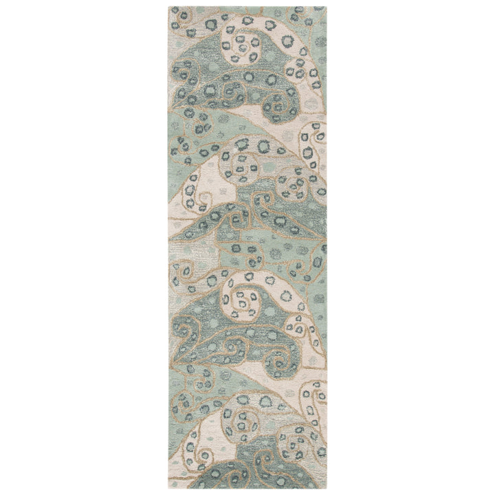 SAFAVIEH Bella BEL221A Handmade Sage / Multi Rug Image 5