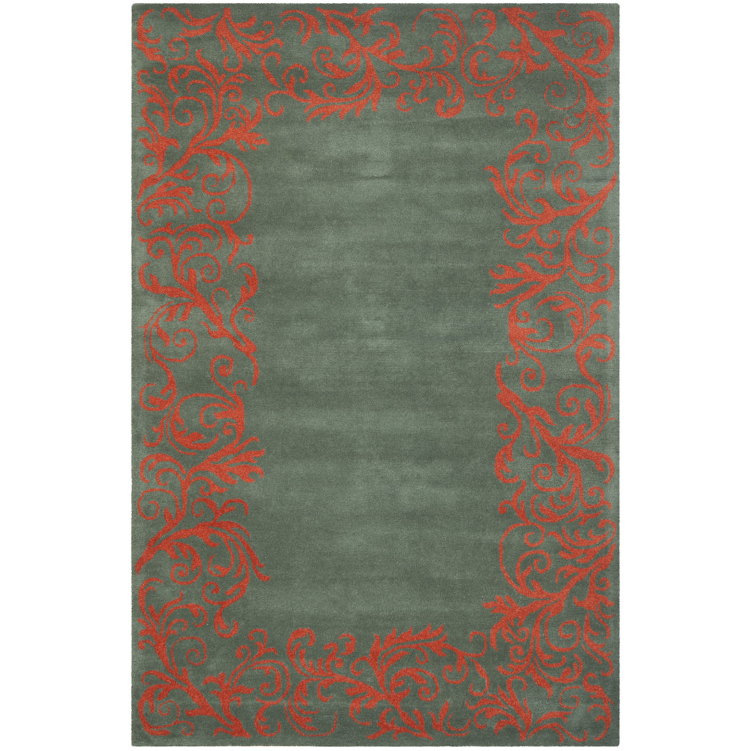 SAFAVIEH Bella BEL350A Handmade Blue / Coral Rug Image 9