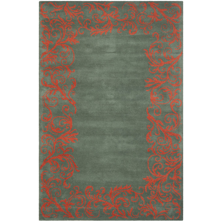 SAFAVIEH Bella BEL350A Handmade Blue / Coral Rug Image 10