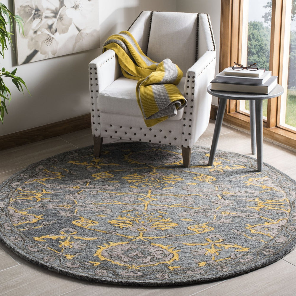 SAFAVIEH Bella BEL671A Handmade Blue Grey / Gold Rug Image 2