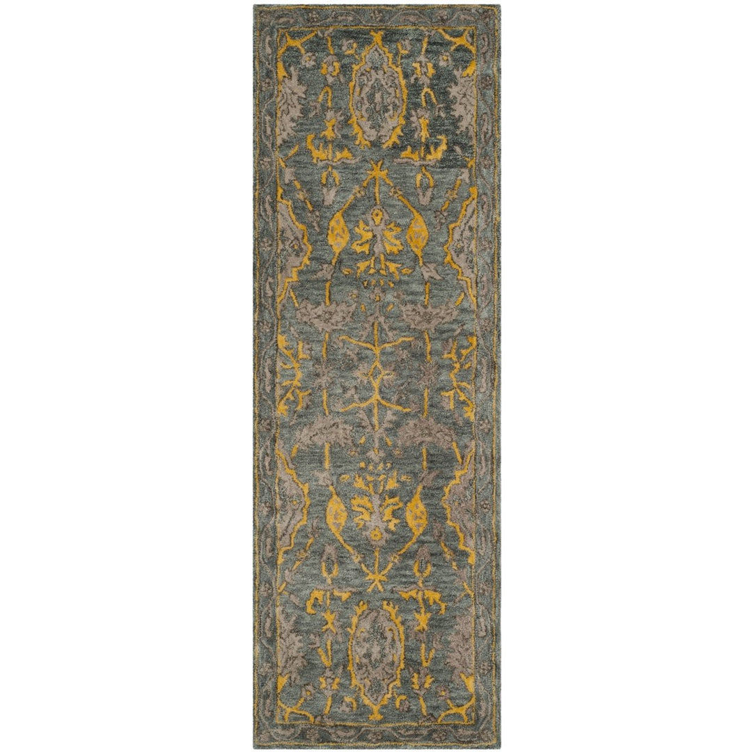 SAFAVIEH Bella BEL671A Handmade Blue Grey / Gold Rug Image 5