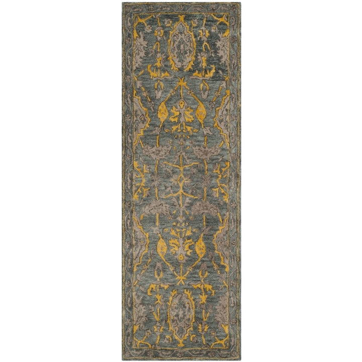 SAFAVIEH Bella BEL671A Handmade Blue Grey / Gold Rug Image 1