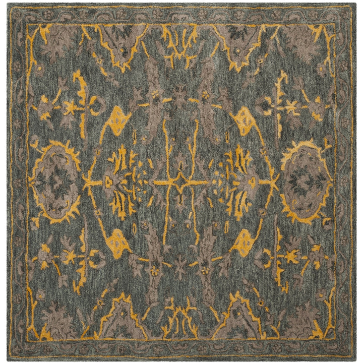 SAFAVIEH Bella BEL671A Handmade Blue Grey / Gold Rug Image 6