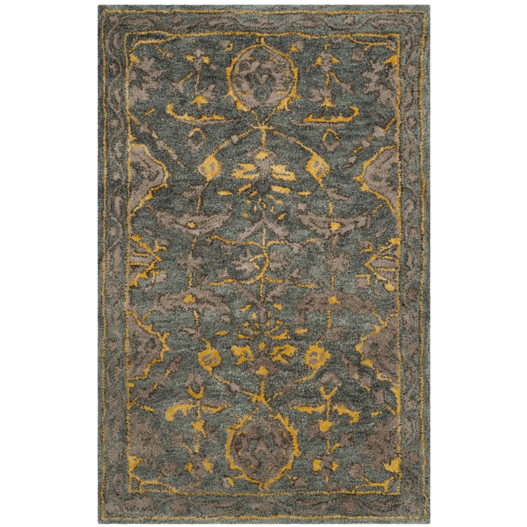 SAFAVIEH Bella BEL671A Handmade Blue Grey / Gold Rug Image 8