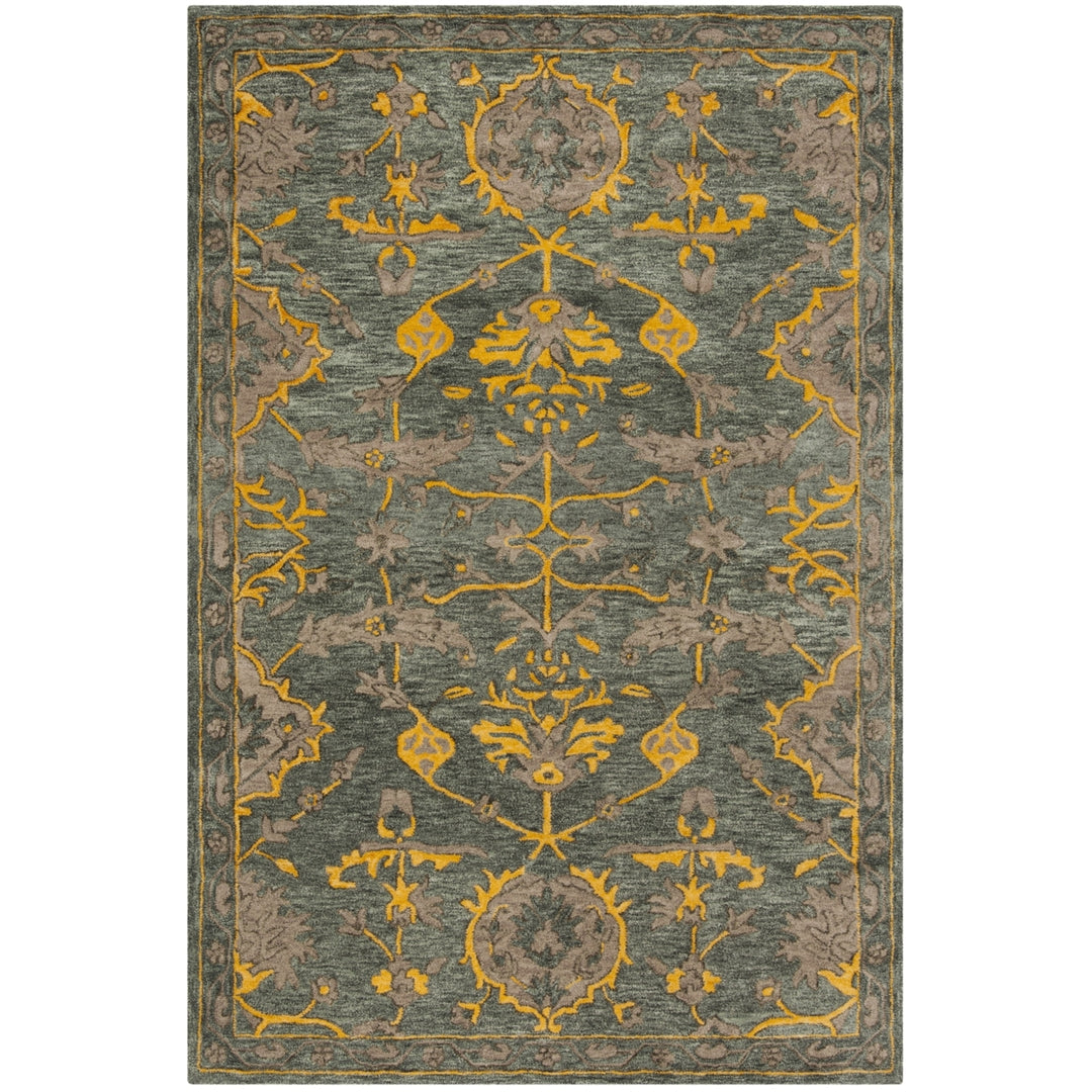 SAFAVIEH Bella BEL671A Handmade Blue Grey / Gold Rug Image 10