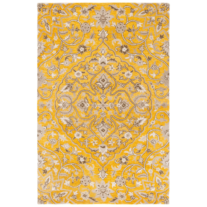 SAFAVIEH Bella BEL673A Handmade Gold / Taupe Rug Image 4