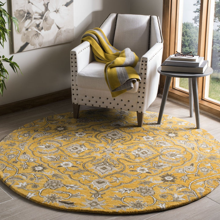 SAFAVIEH Bella BEL673A Handmade Gold / Taupe Rug Image 8