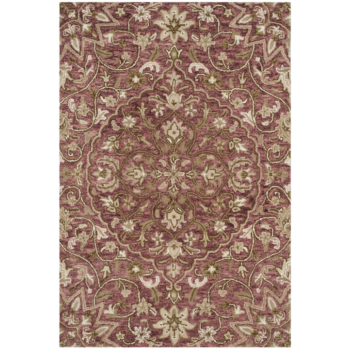 SAFAVIEH Bella BEL673B Handmade Rose / Taupe Rug Image 4