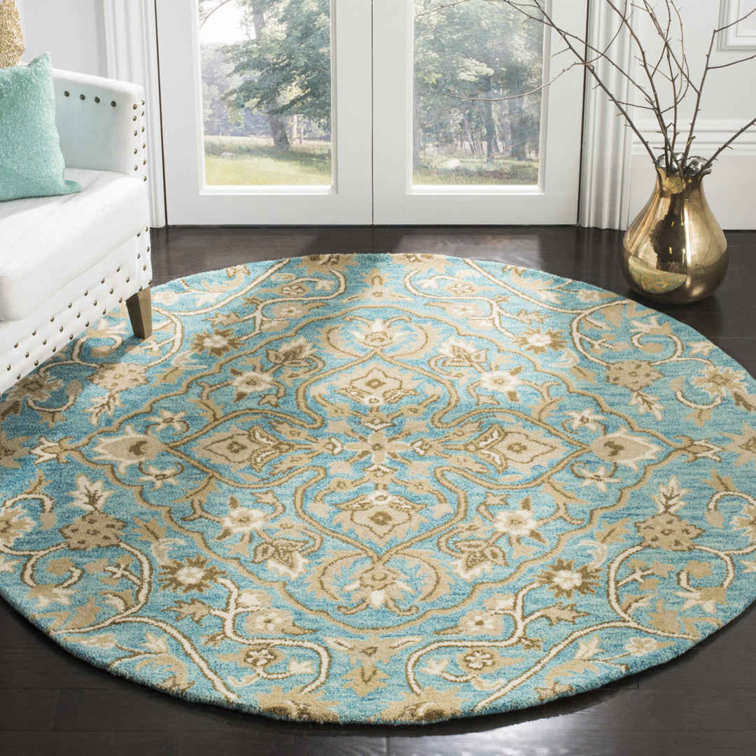 SAFAVIEH Bella BEL673C Handmade Blue / Taupe Rug Image 2