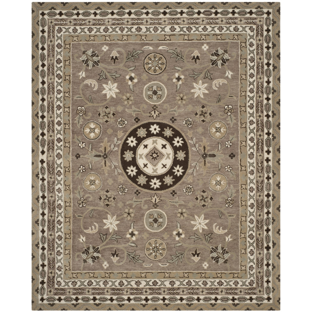 SAFAVIEH Bella BEL674B Handmade Taupe / Light Grey Rug Image 1