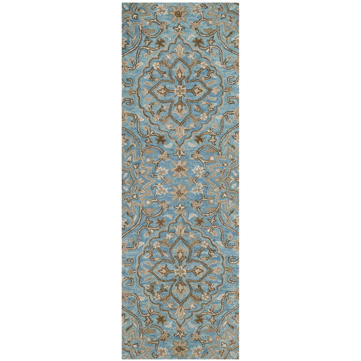 SAFAVIEH Bella BEL673C Handmade Blue / Taupe Rug Image 5