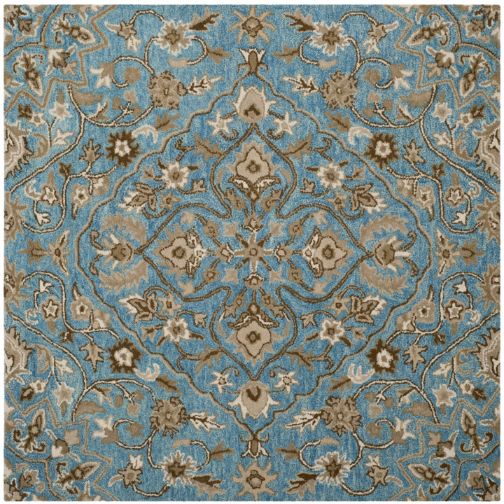 SAFAVIEH Bella BEL673C Handmade Blue / Taupe Rug Image 6