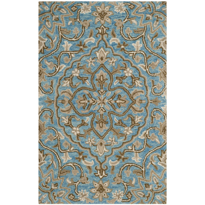 SAFAVIEH Bella BEL673C Handmade Blue / Taupe Rug Image 8