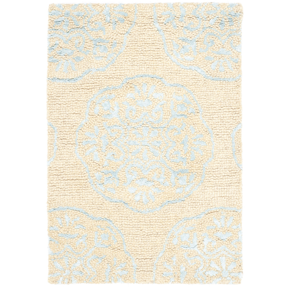 SAFAVIEH Bella BEL711C Handmade Beige / Blue Rug Image 2