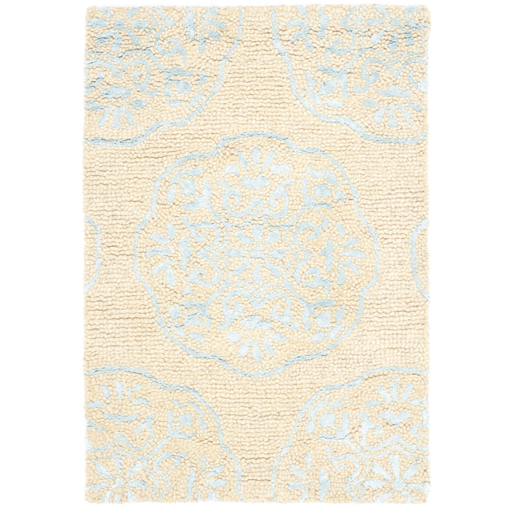 SAFAVIEH Bella BEL711C Handmade Beige / Blue Rug Image 2