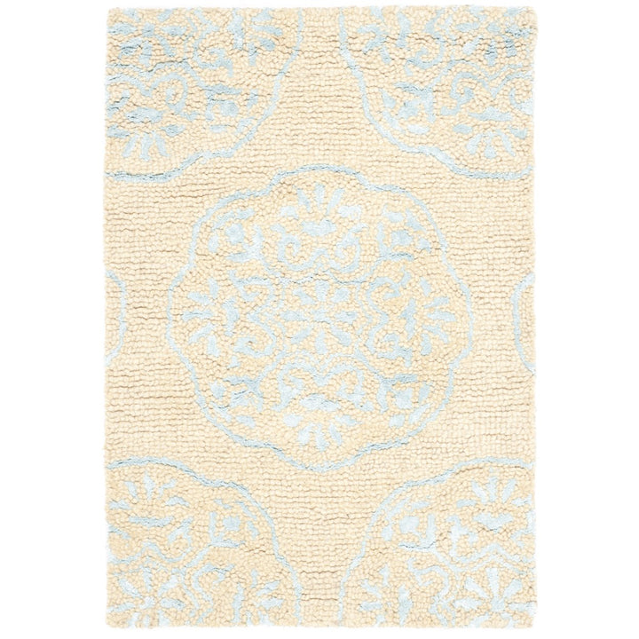 SAFAVIEH Bella BEL711C Handmade Beige / Blue Rug Image 1