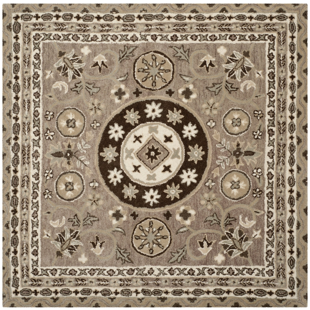 SAFAVIEH Bella BEL674B Handmade Taupe / Light Grey Rug Image 6