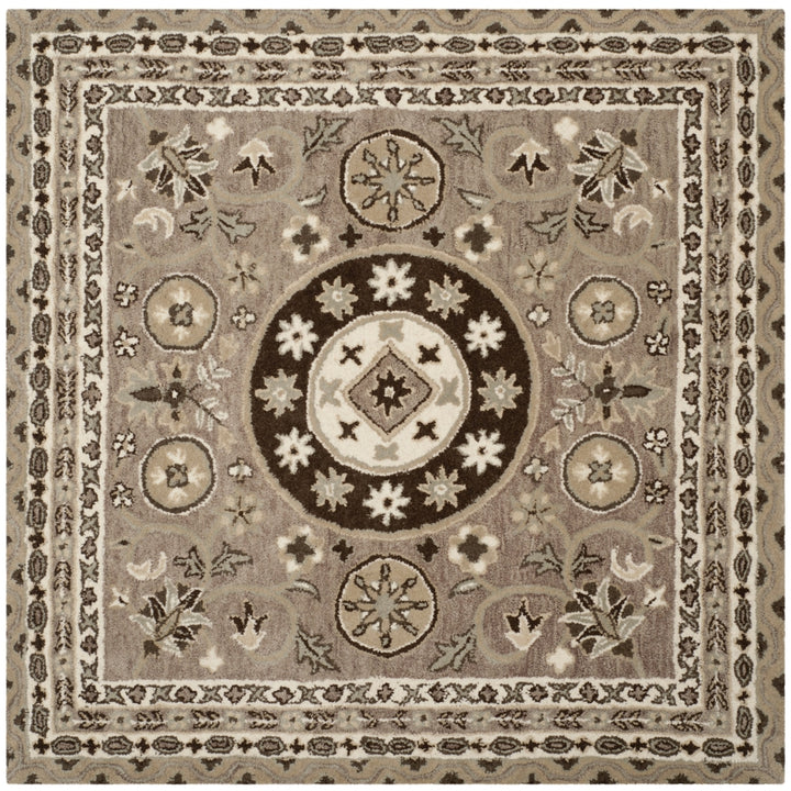 SAFAVIEH Bella BEL674B Handmade Taupe / Light Grey Rug Image 6