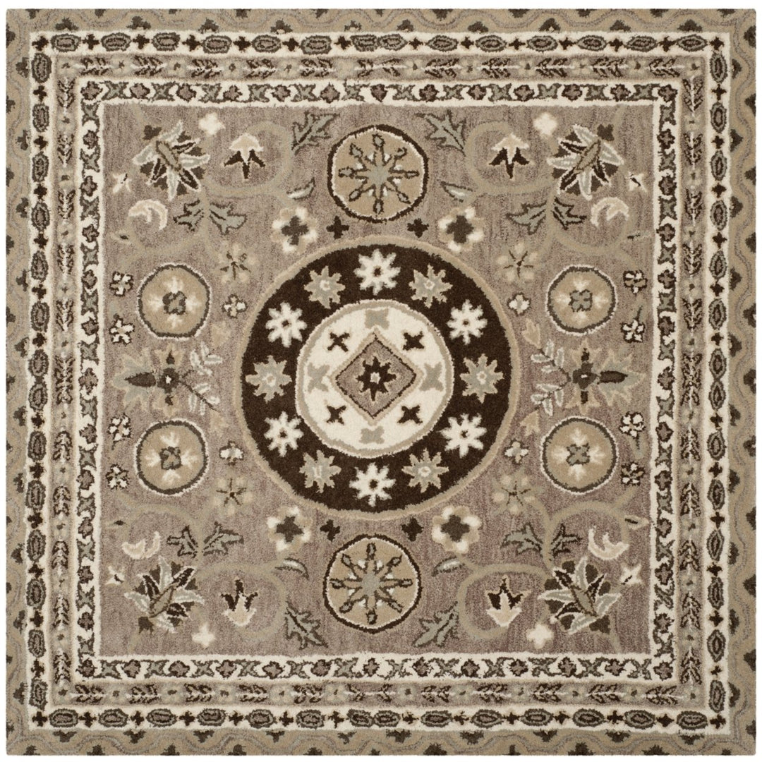 SAFAVIEH Bella BEL674B Handmade Taupe / Light Grey Rug Image 1