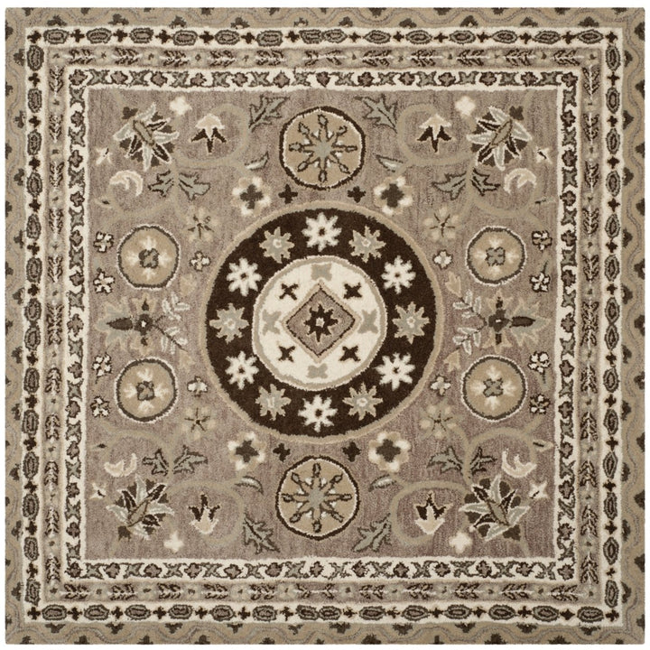 SAFAVIEH Bella BEL674B Handmade Taupe / Light Grey Rug Image 1