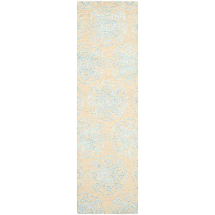 SAFAVIEH Bella BEL711C Handmade Beige / Blue Rug Image 3