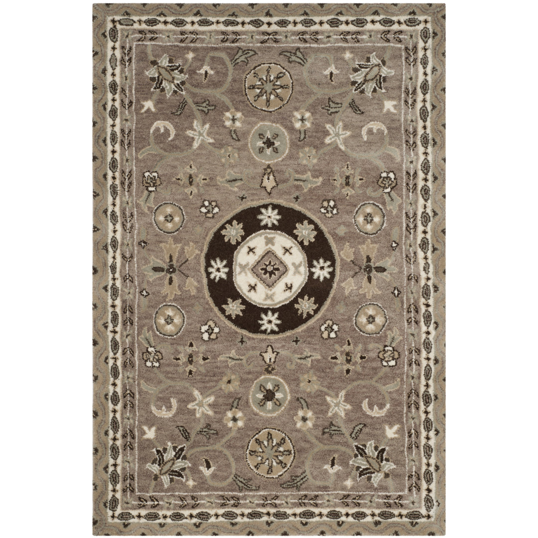 SAFAVIEH Bella BEL674B Handmade Taupe / Light Grey Rug Image 9