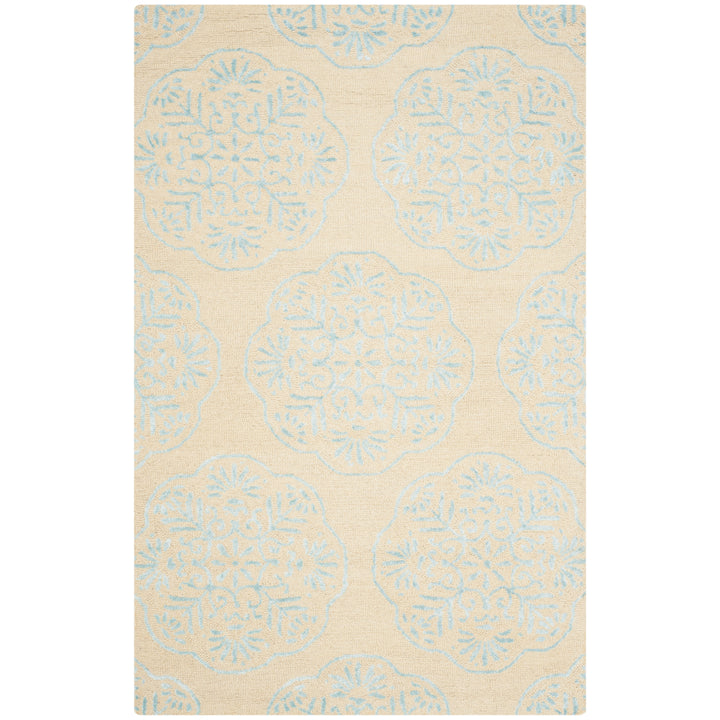 SAFAVIEH Bella BEL711C Handmade Beige / Blue Rug Image 6