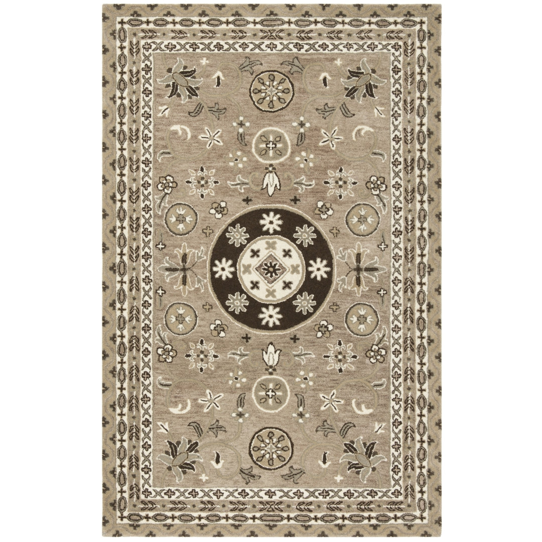 SAFAVIEH Bella BEL674B Handmade Taupe / Light Grey Rug Image 10