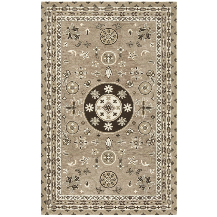 SAFAVIEH Bella BEL674B Handmade Taupe / Light Grey Rug Image 10