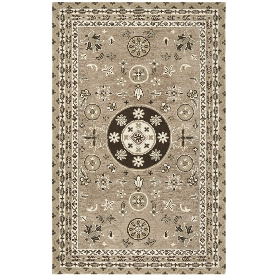 SAFAVIEH Bella BEL674B Handmade Taupe / Light Grey Rug Image 1