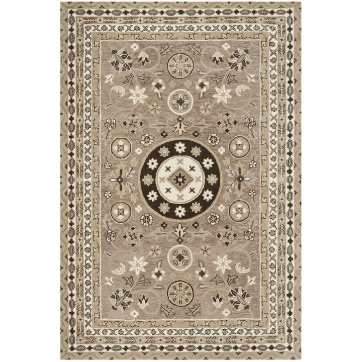 SAFAVIEH Bella BEL674B Handmade Taupe / Light Grey Rug Image 11