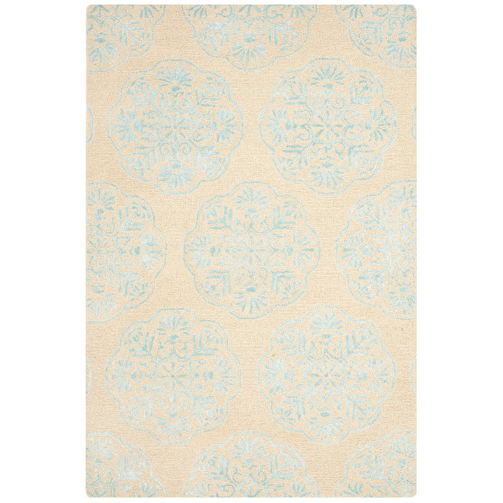 SAFAVIEH Bella BEL711C Handmade Beige / Blue Rug Image 8