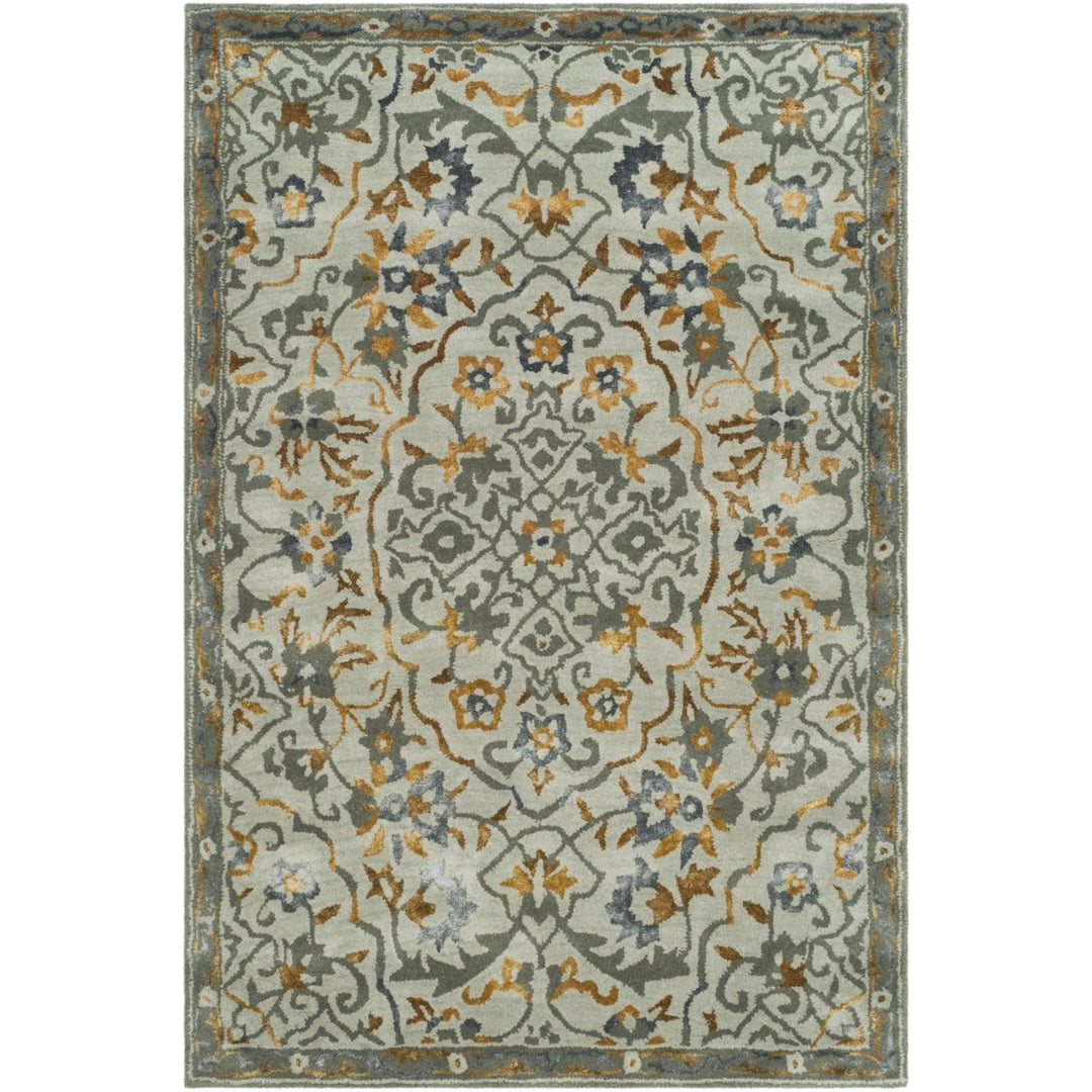 SAFAVIEH Bella Collection BEL973A Handmade Grey/Gold Rug Image 2