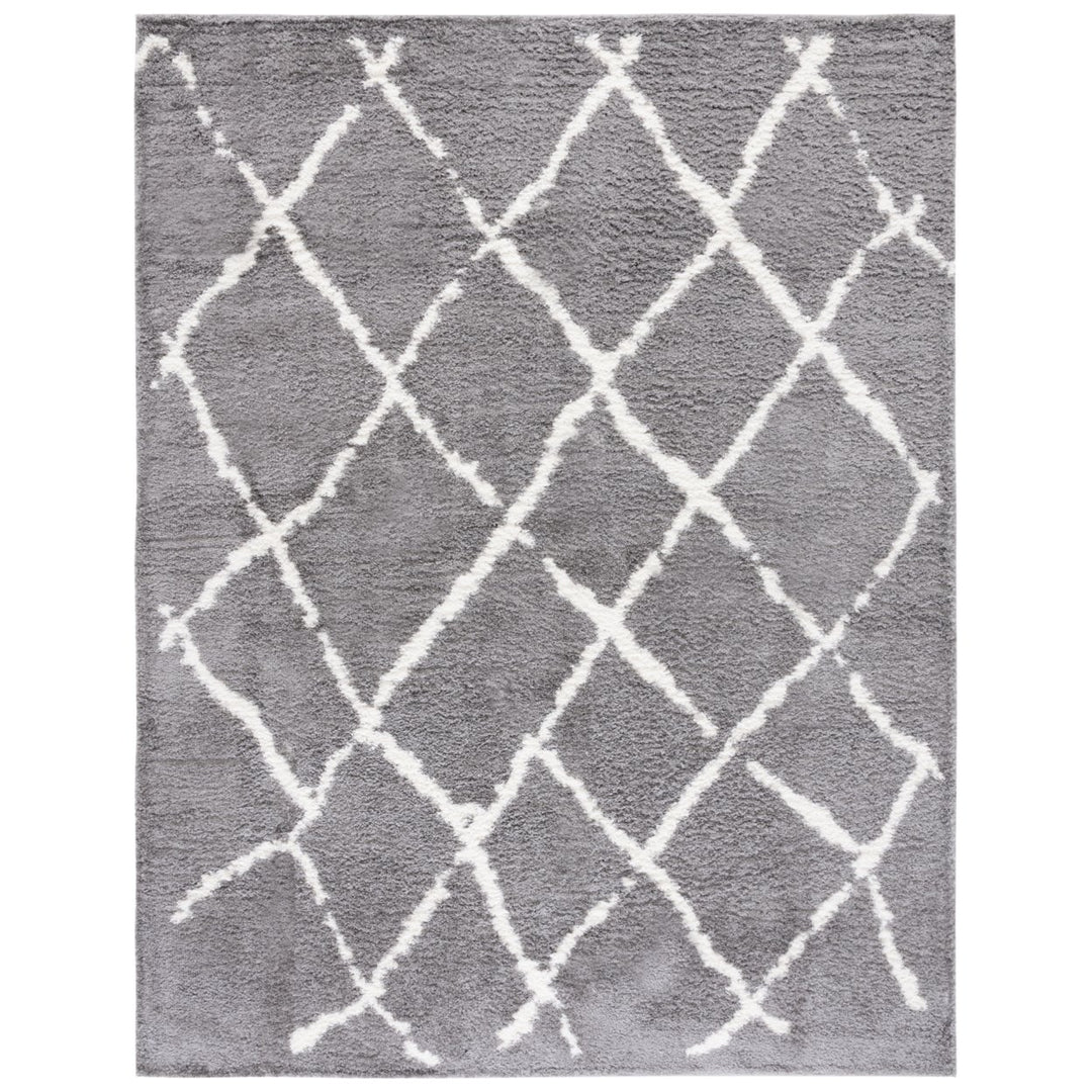 SAFAVIEH Berber Shag BER162B Light Grey / Cream Rug Image 1