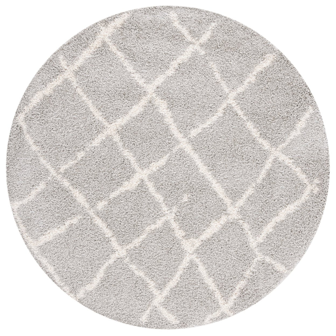 SAFAVIEH Berber Shag BER162B Light Grey / Cream Rug Image 4