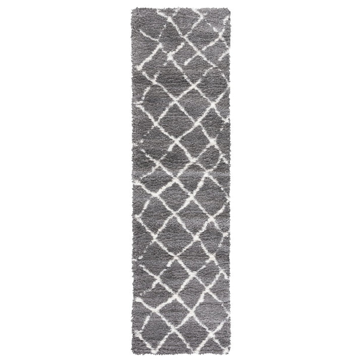 SAFAVIEH Berber Shag BER162B Light Grey / Cream Rug Image 5